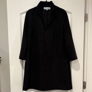 Tuckernuck Black faux suede Long Sleeve dress, medium